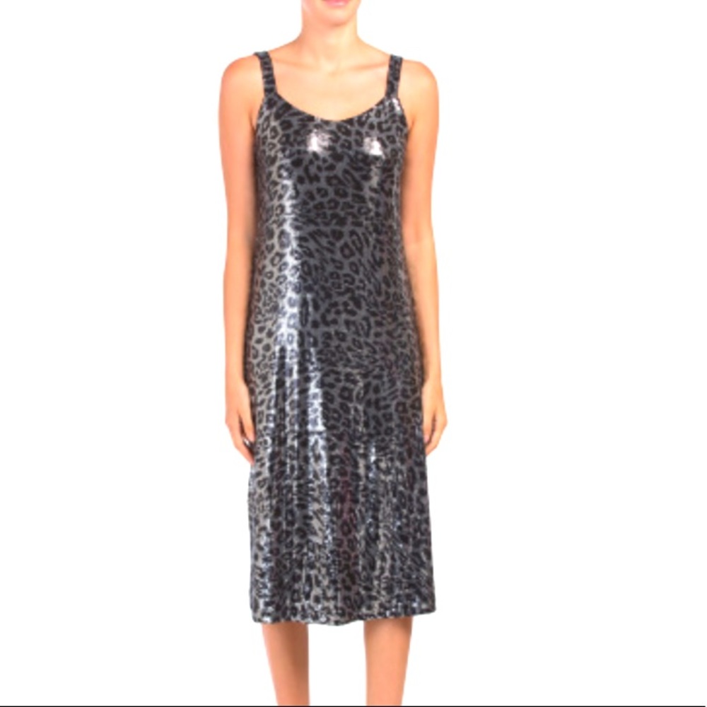 NEW!! Magari Made in Italy Sequin leopard Dress